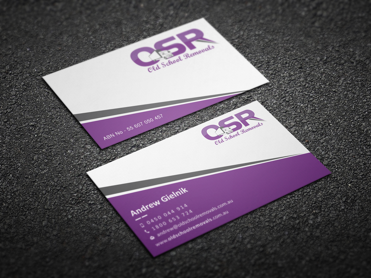 Diseño de Tarjeta de Presentación por yellowpixell para Old School Removals Pty Ltd | Diseño #12712140