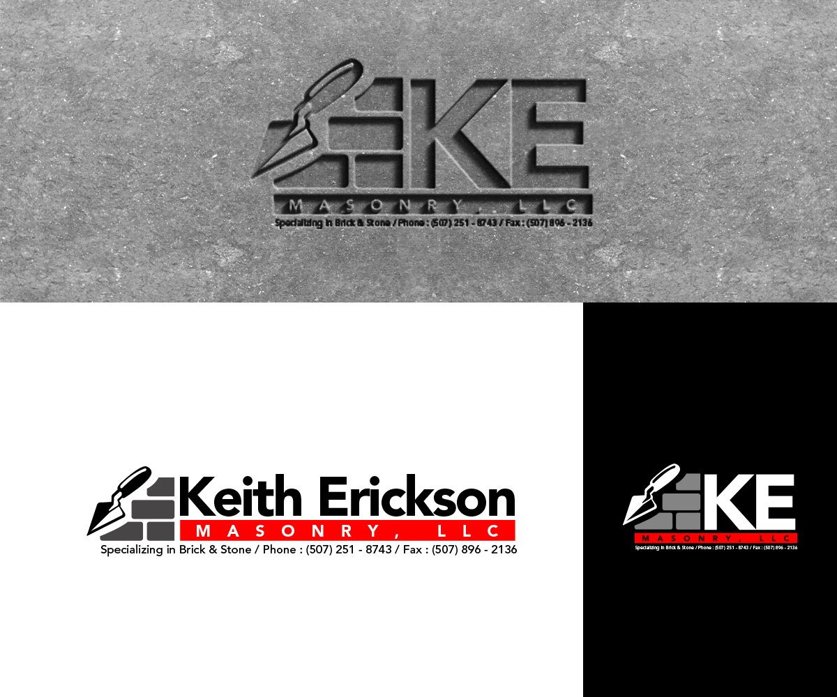 Diseño de Logo por PsyPen para Keith Erickson Masonry, LLC | Diseño #12720368