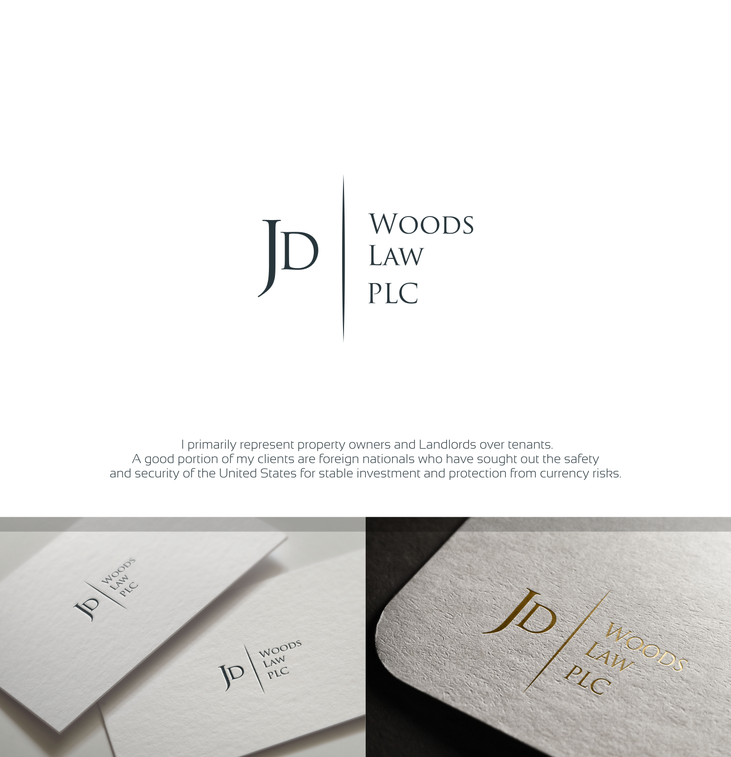 Logo Design by Optimistic_Studio for JD Woods Law, PLC | Design #12830075