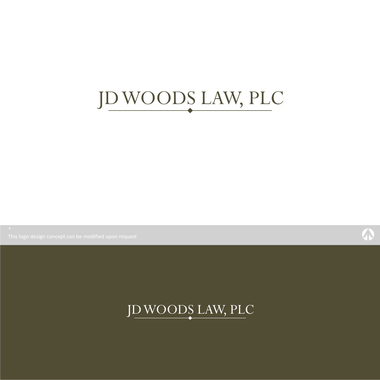 Diseño de Logo por MBARO para JD Woods Law, PLC | Diseño #12864860