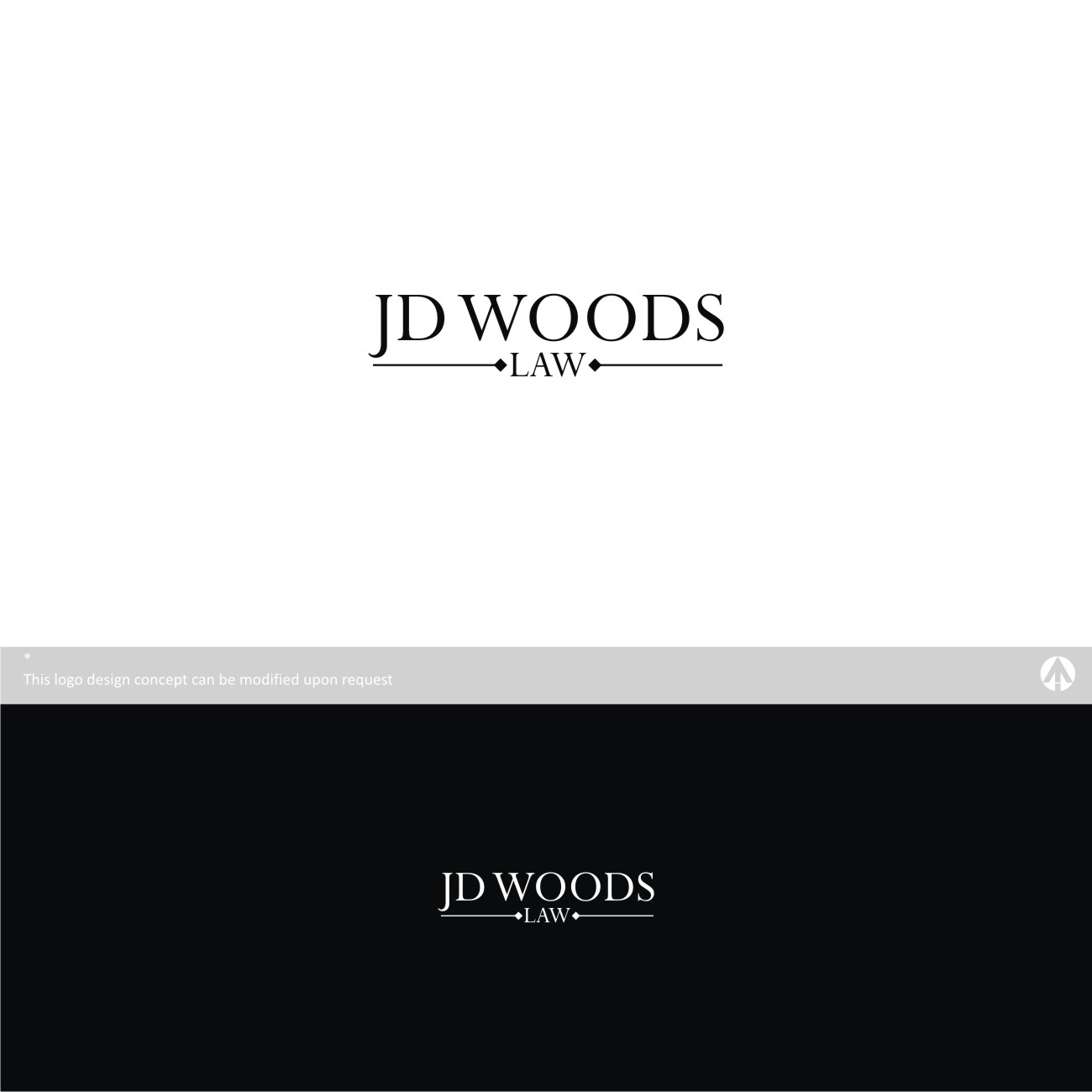 Logo Design by MBARO for JD Woods Law, PLC | Design #12864861