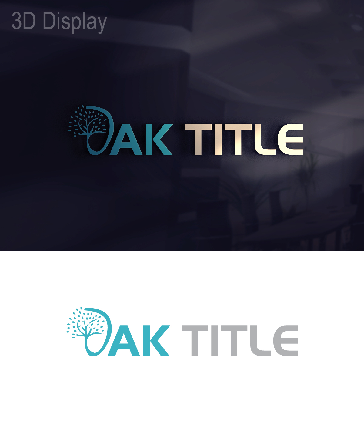 Logo Design by 3Guys for Oak Title | Design #12731737