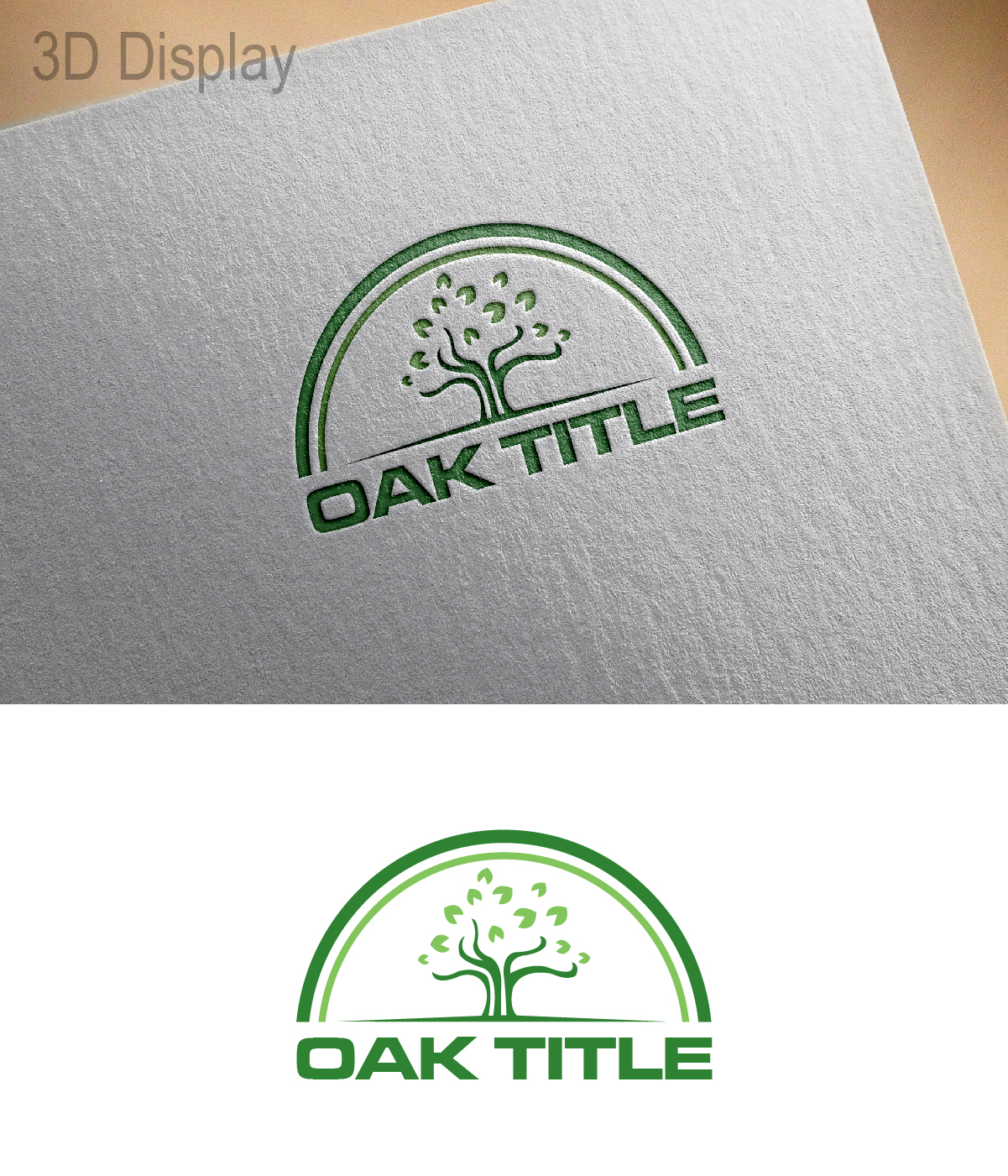 Logo Design by 3Guys for Oak Title | Design #12731739