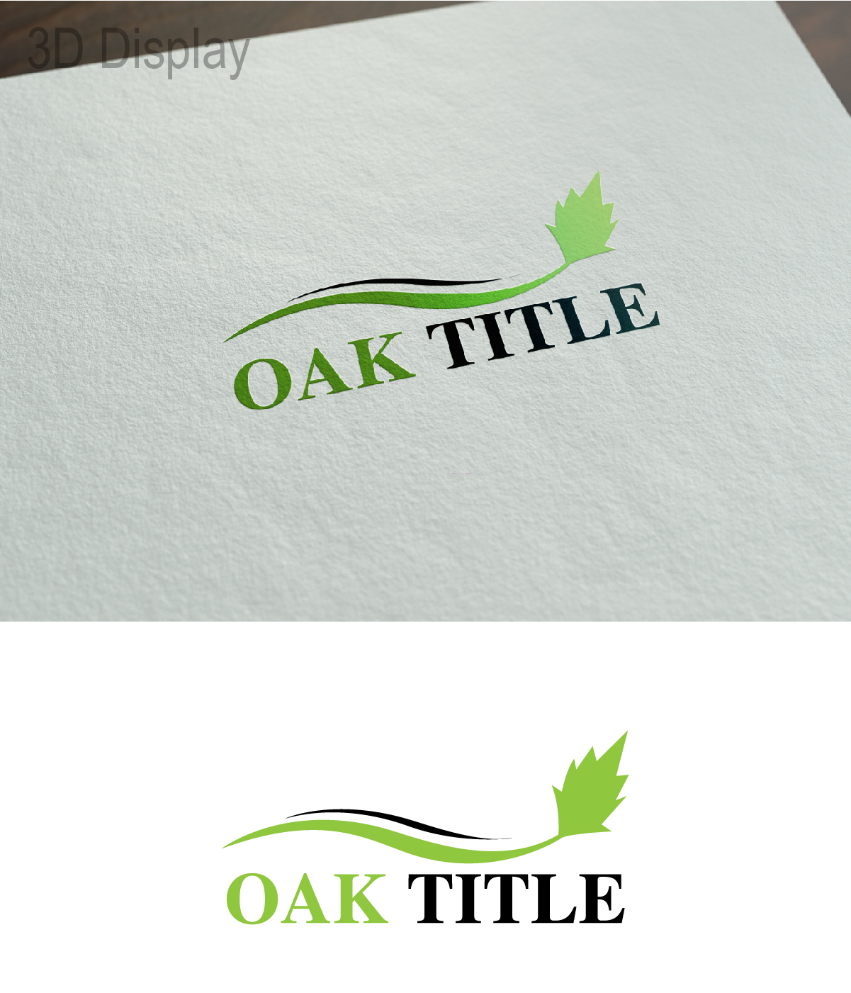 Logo Design by 3Guys for Oak Title | Design #12731741