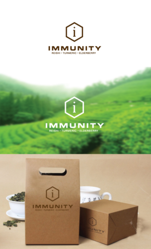 Immunity is the Brand Name.......Reishi, Turmeric & Elderberry is the flavour. | Logo Design by somani