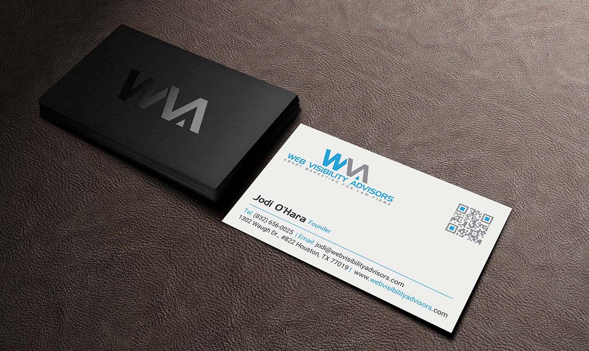 Business Card Design by INDIAN_Ashok for Web Visibility Advisors | Design #12725193