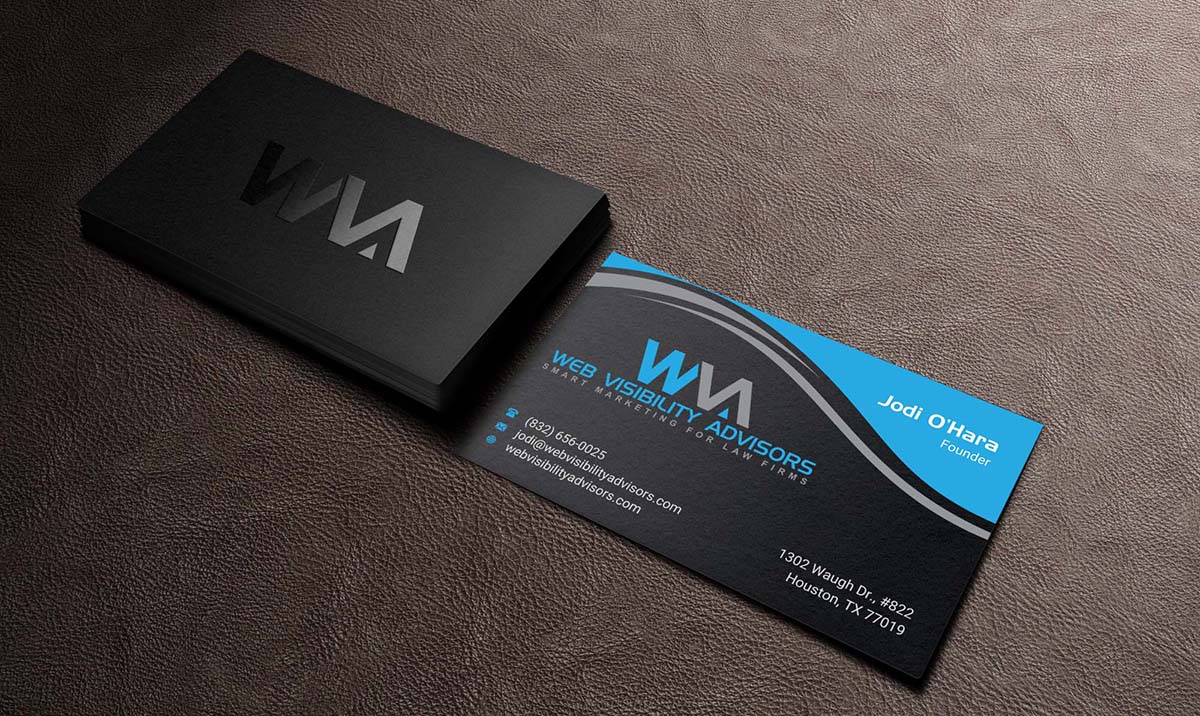 Business Card Design by INDIAN_Ashok for Web Visibility Advisors | Design #12725202