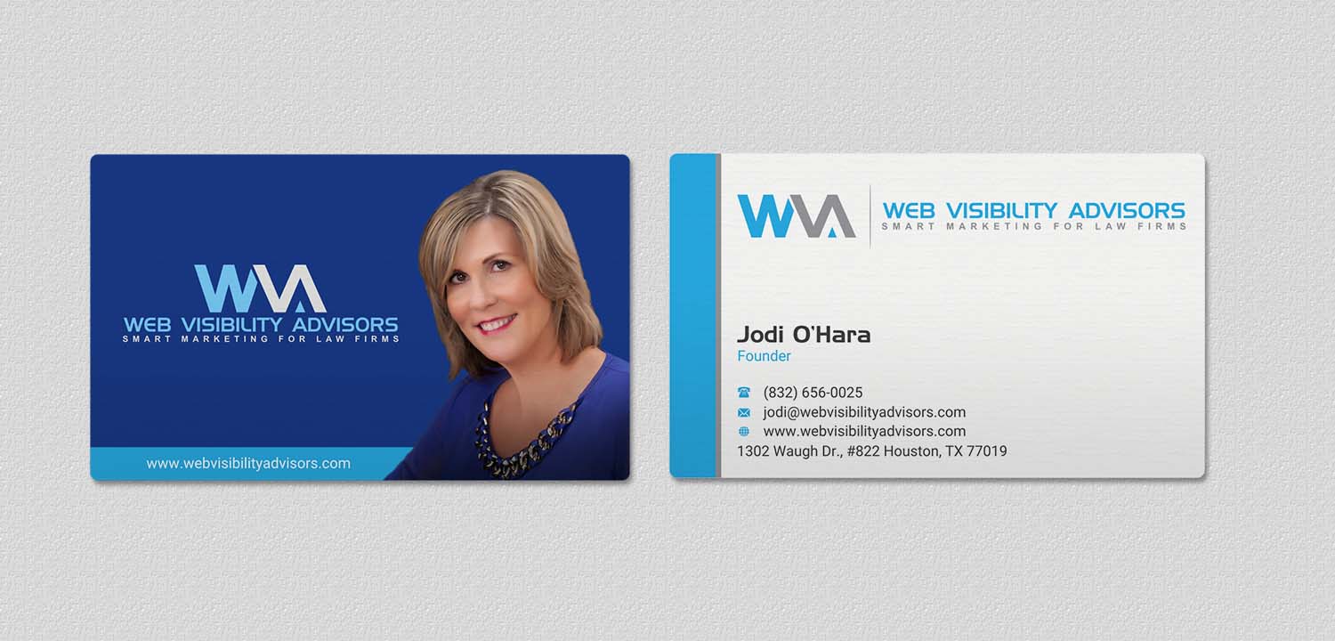Design de Carte de Visite par INDIAN_Ashok pour Web Visibility Advisors | Design #12725205