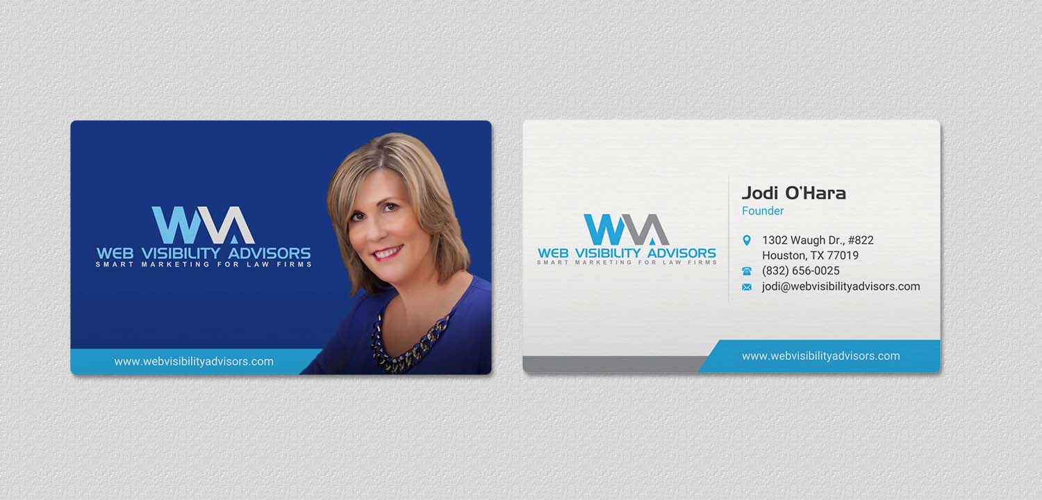 Business Card Design by INDIAN_Ashok for Web Visibility Advisors | Design #12725210