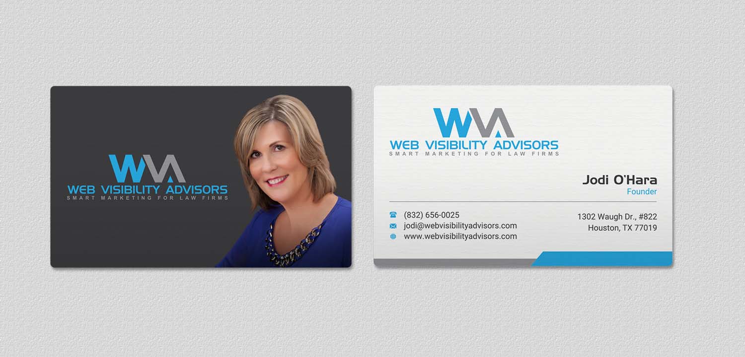 Business Card Design by INDIAN_Ashok for Web Visibility Advisors | Design #12725214