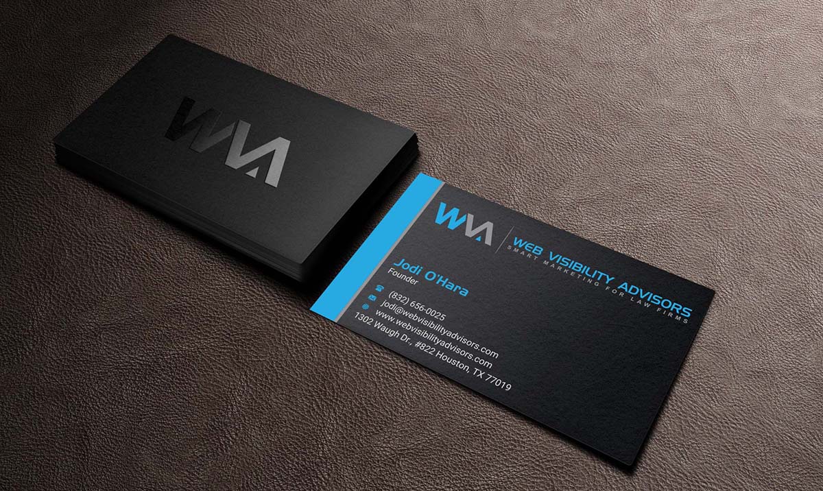 Business Card Design by INDIAN_Ashok for Web Visibility Advisors | Design #12725215