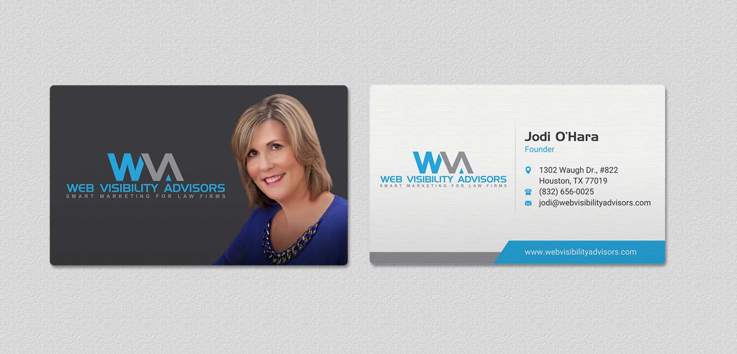 Business Card Design by INDIAN_Ashok for Web Visibility Advisors | Design #12725220