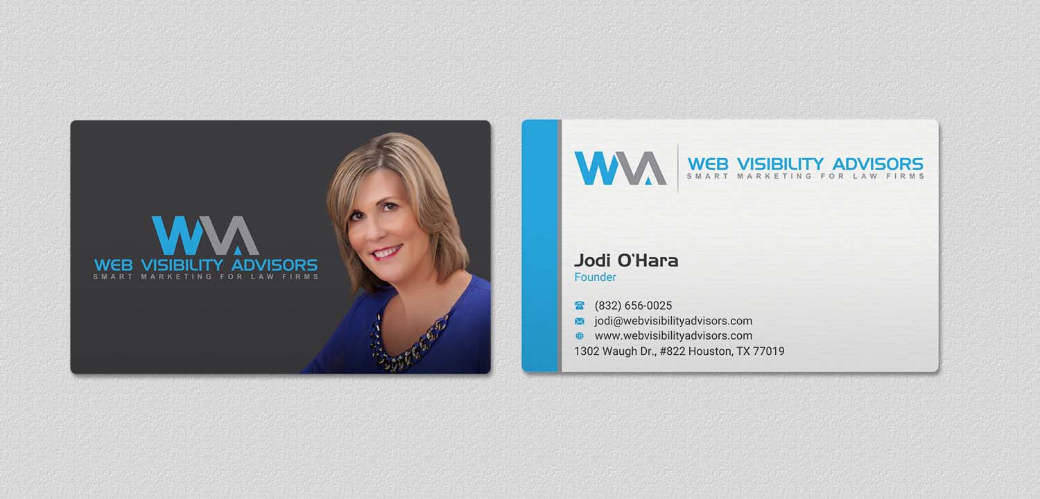 Business Card Design by INDIAN_Ashok for Web Visibility Advisors | Design #12725224