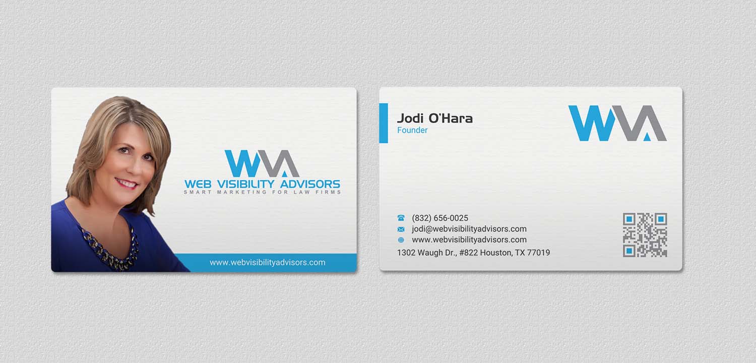 Design de Carte de Visite par INDIAN_Ashok pour Web Visibility Advisors | Design #12725227