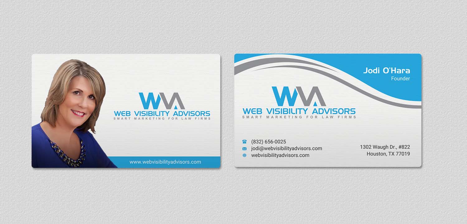 Business Card Design by INDIAN_Ashok for Web Visibility Advisors | Design #12725230