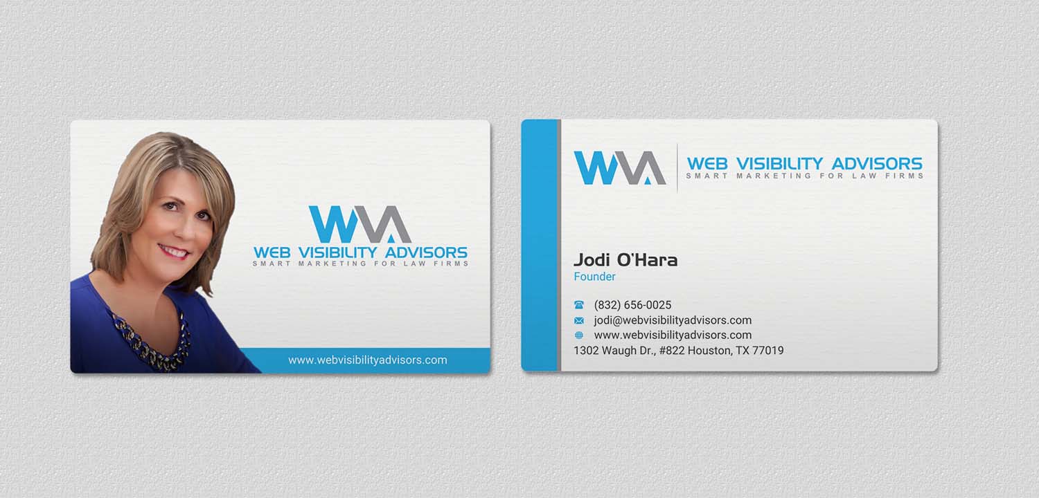 Business Card Design by INDIAN_Ashok for Web Visibility Advisors | Design #12725232