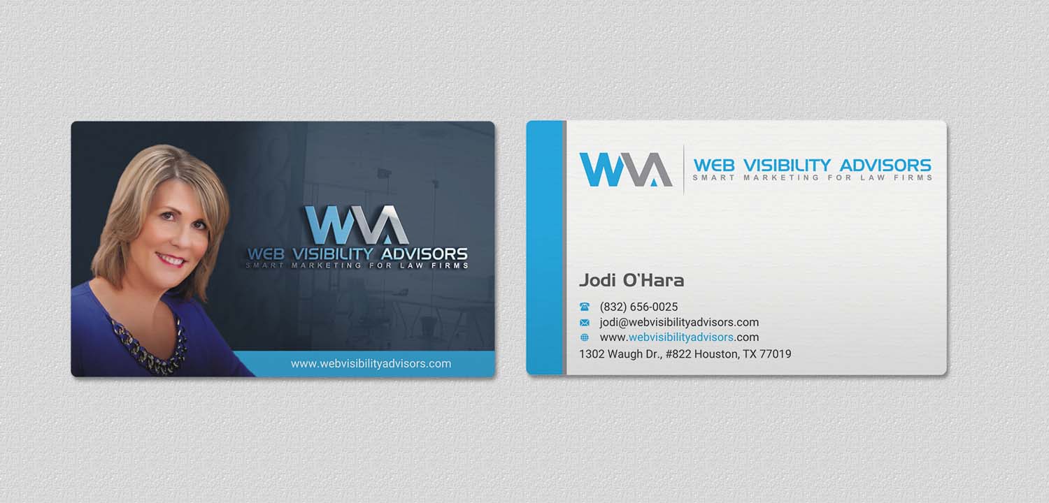 Business Card Design by INDIAN_Ashok for Web Visibility Advisors | Design #12766348