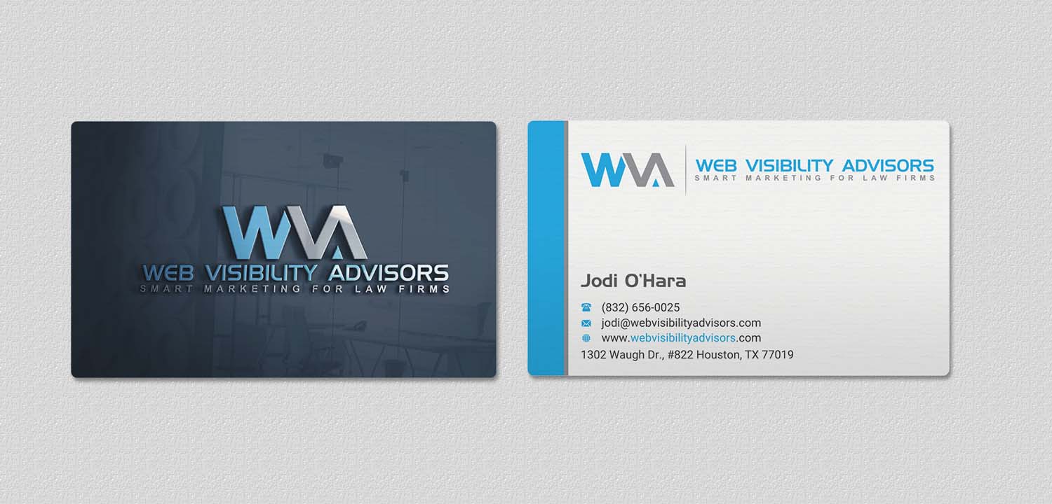 Business Card Design by INDIAN_Ashok for Web Visibility Advisors | Design #12766349