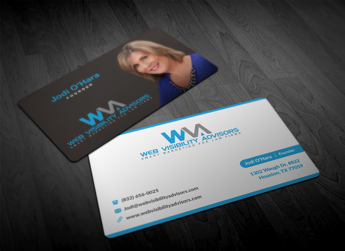 Design de Carte de Visite par Pointless Pixels India pour Web Visibility Advisors | Design #12732494
