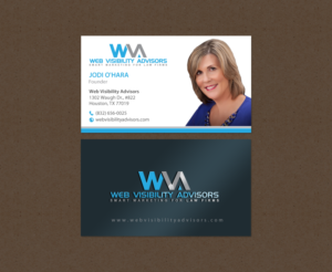 Business Card Design by chandrayaan.creative for Web Visibility Advisors | Design: #12731342