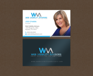 Business Card Design by chandrayaan.creative for Web Visibility Advisors | Design: #12731343