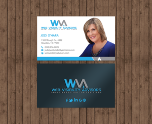 Business Card Design by chandrayaan.creative for Web Visibility Advisors | Design: #12772389