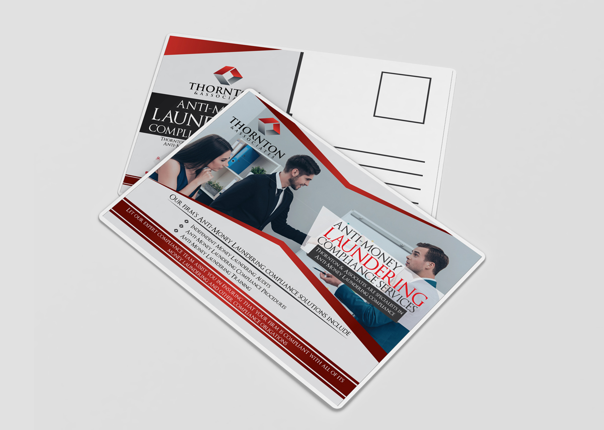 Postkarten-Design von Impressive Solutions für Thornton & Associates, LLC | Design #12739769