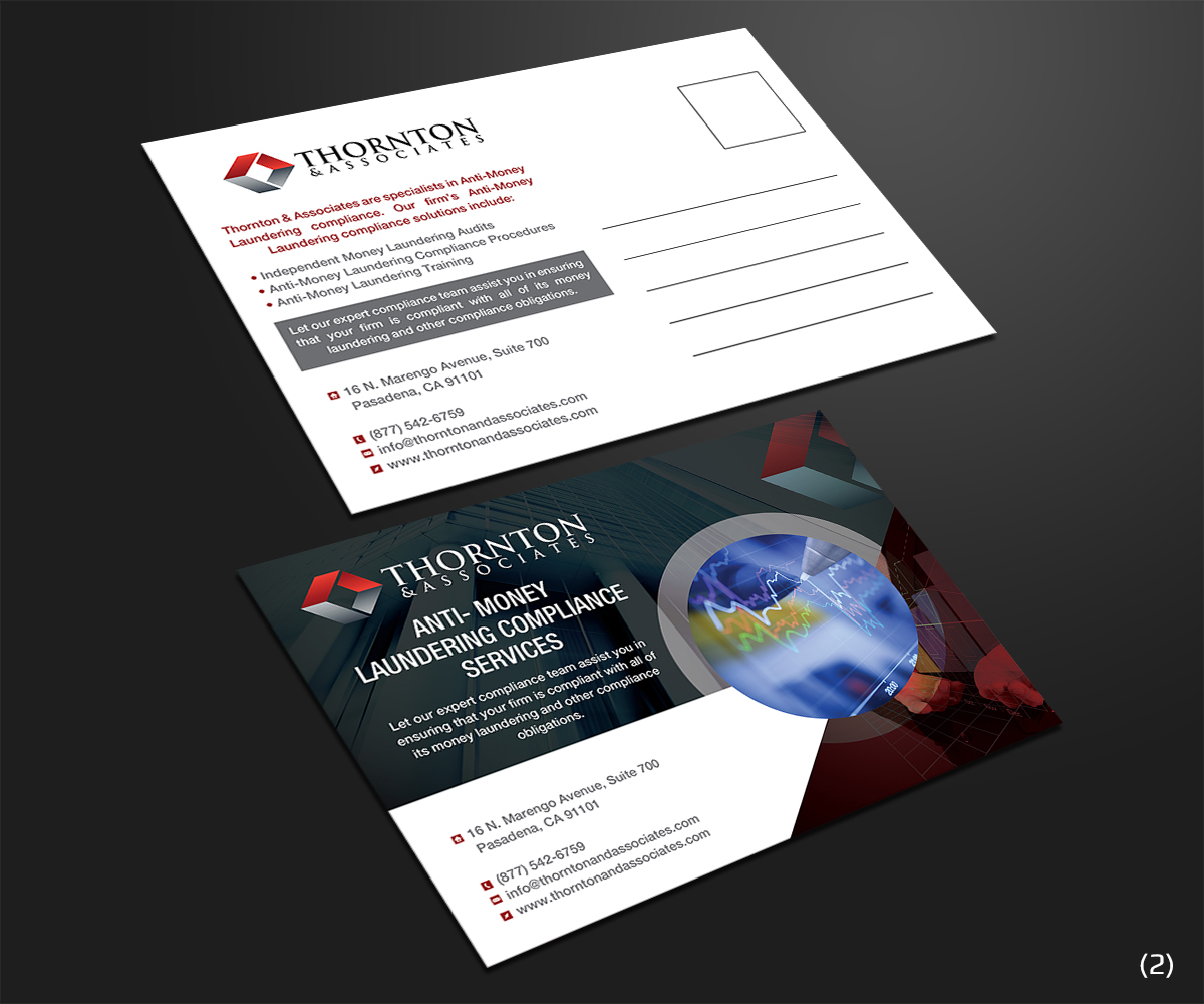 Design de Carte Postale par Designanddevelopment pour Thornton & Associates, LLC | Design : #12729453
