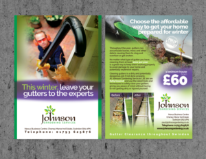 Flyer needed to promote gutter clearance service for established gardening company | Flyer-Design von see why