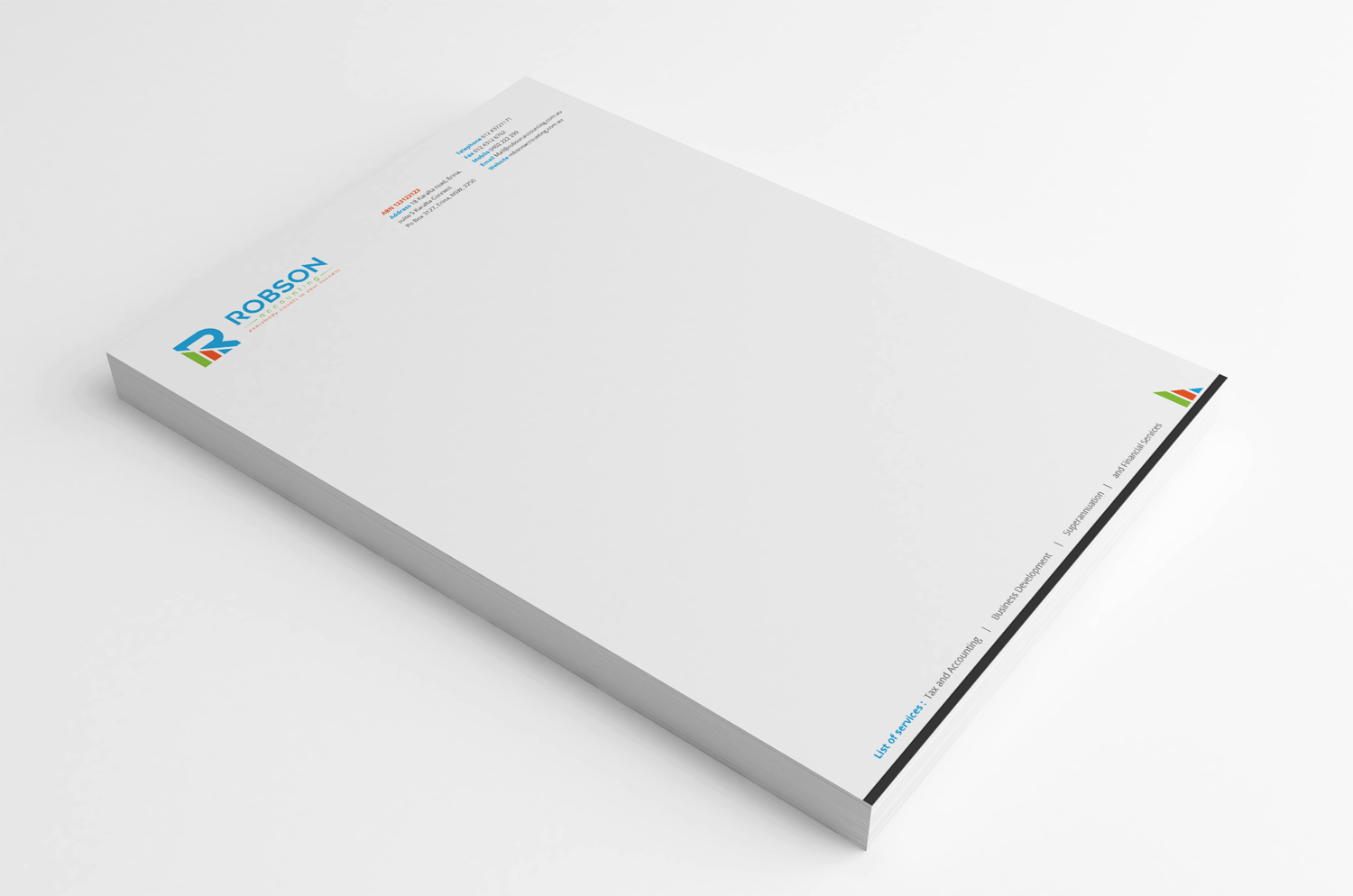 Stationery Design by Eggo May P for Robson Accounting  | Design #12767445