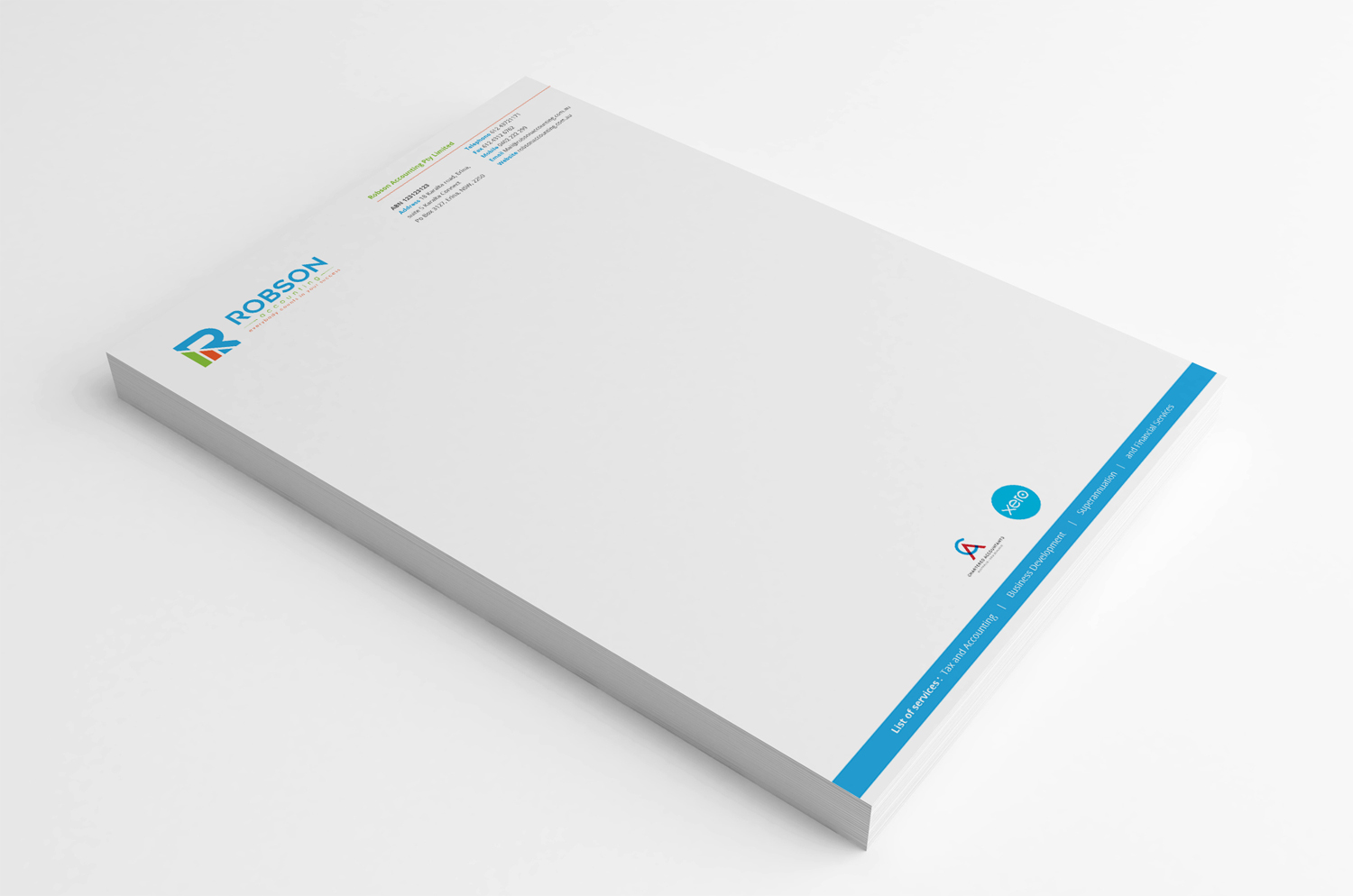 Stationery Design by Eggo May P for Robson Accounting  | Design #12767446
