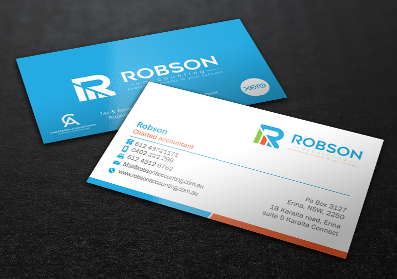 Stationery Design by Brand aid for Robson Accounting  | Design #12737460