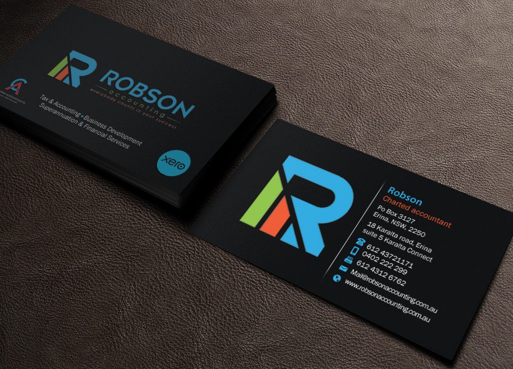 Stationery Design by Brand aid for Robson Accounting  | Design #12737498