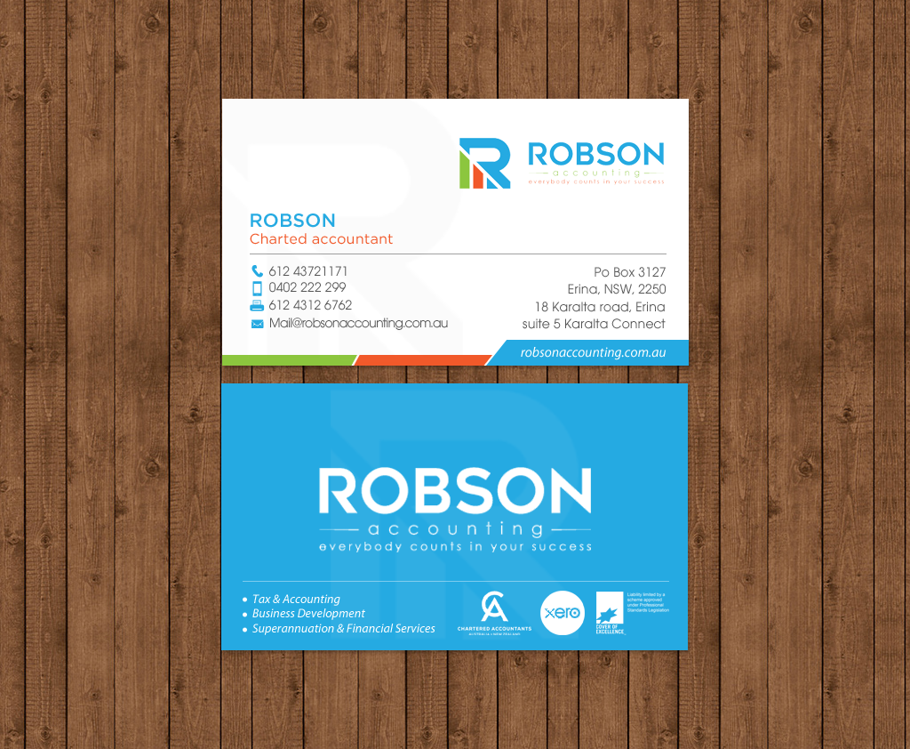 Stationery Design by chandrayaan.creative for Robson Accounting  | Design #12737068