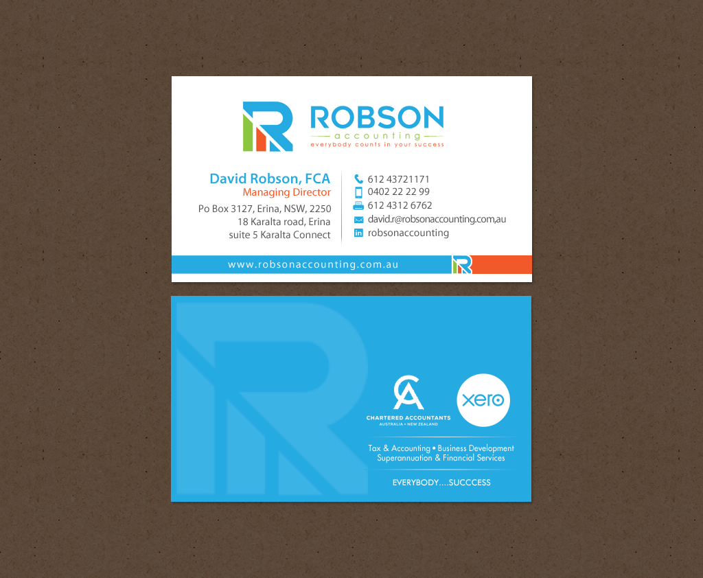 Stationery Design by chandrayaan.creative for Robson Accounting  | Design #12766085