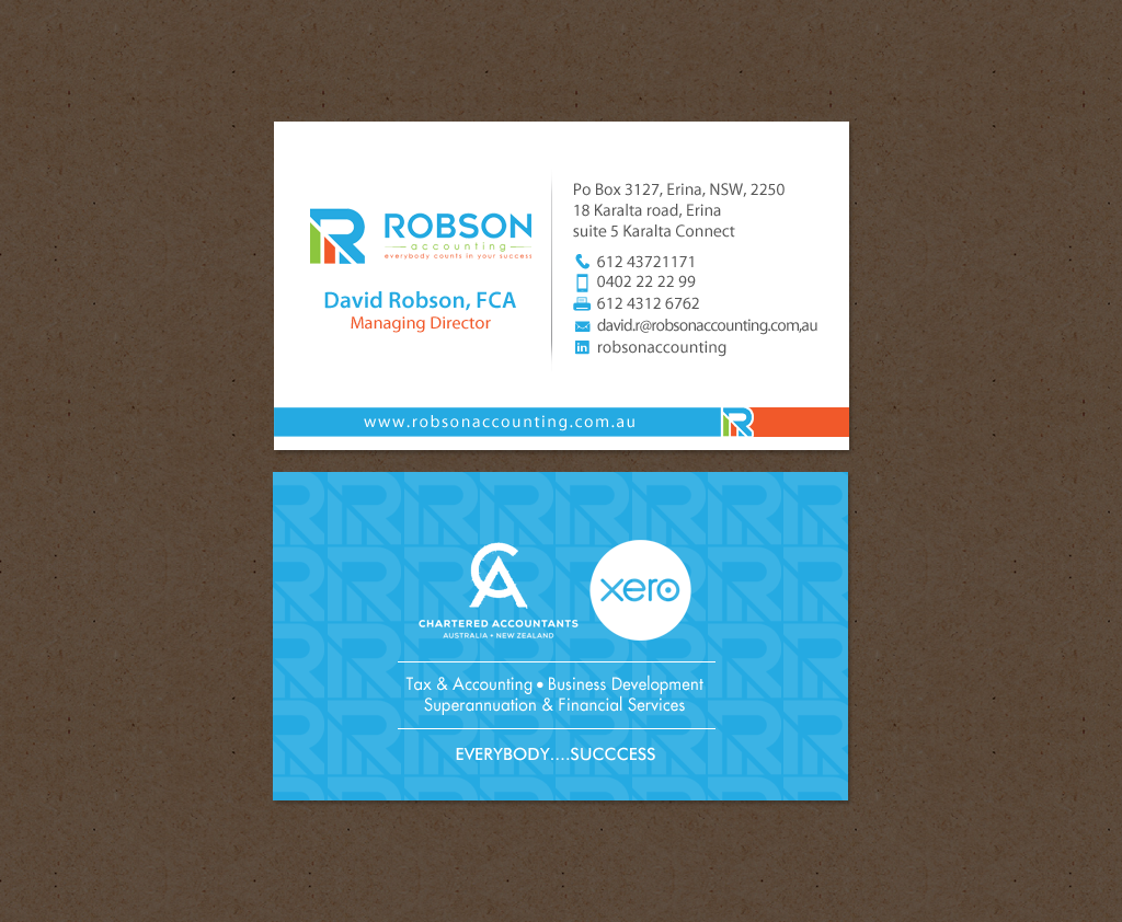 Stationery Design by chandrayaan.creative for Robson Accounting  | Design #12766086