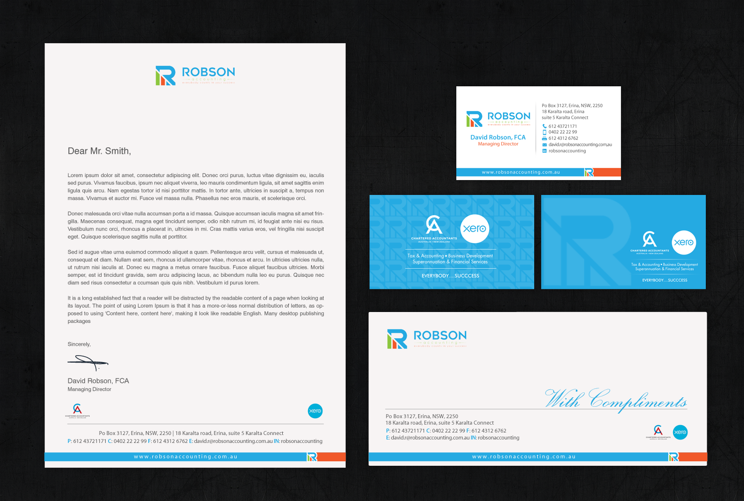 Stationery Design by chandrayaan.creative for Robson Accounting  | Design #12776712