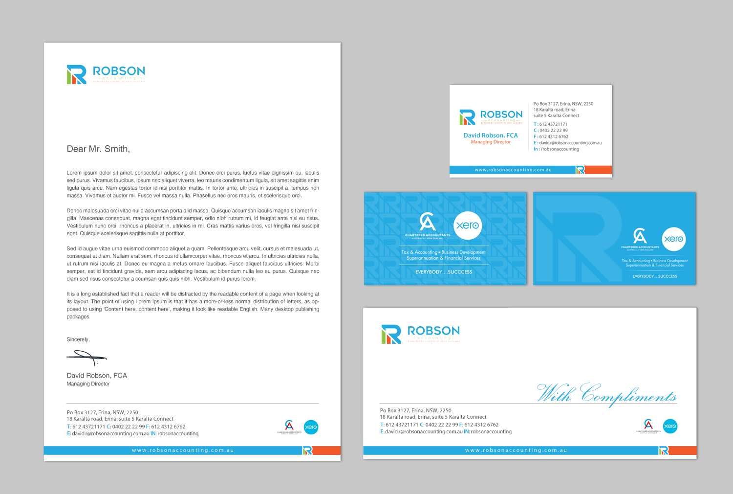 Stationery Design by chandrayaan.creative for Robson Accounting  | Design #12848620