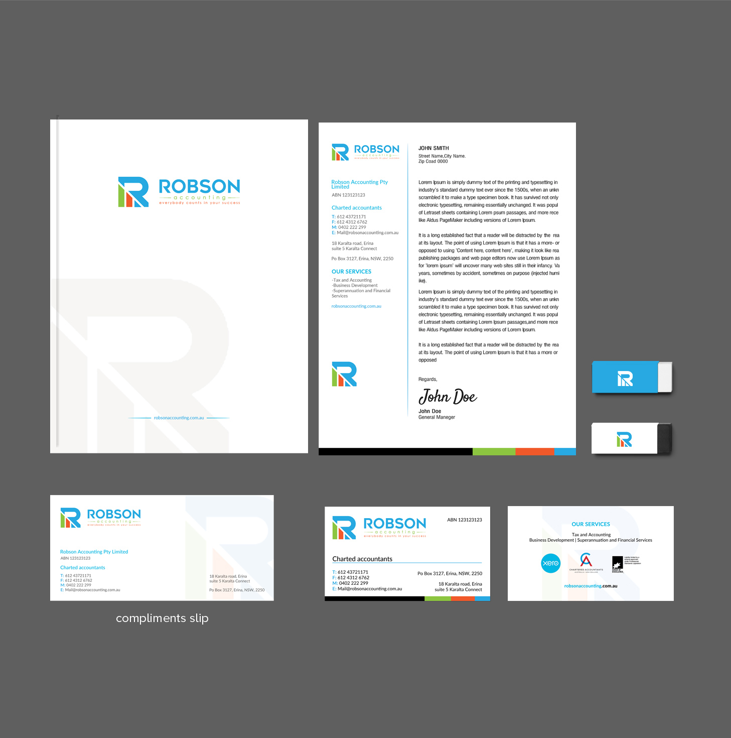 Stationery Design by SL Designer for Robson Accounting  | Design #12730329
