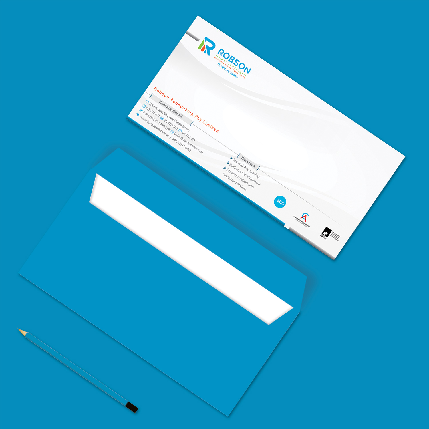 Stationery Design by Petter Goms for Robson Accounting  | Design #12734205