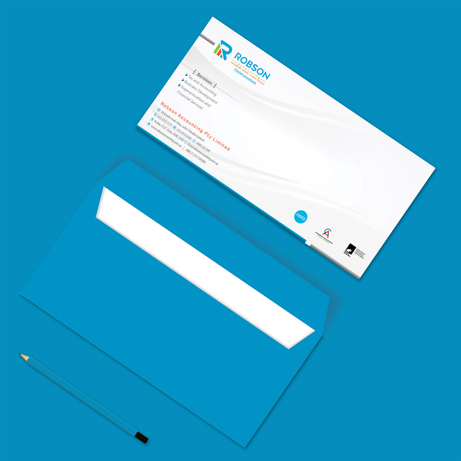 Stationery Design by Petter Goms for Robson Accounting  | Design #12734207