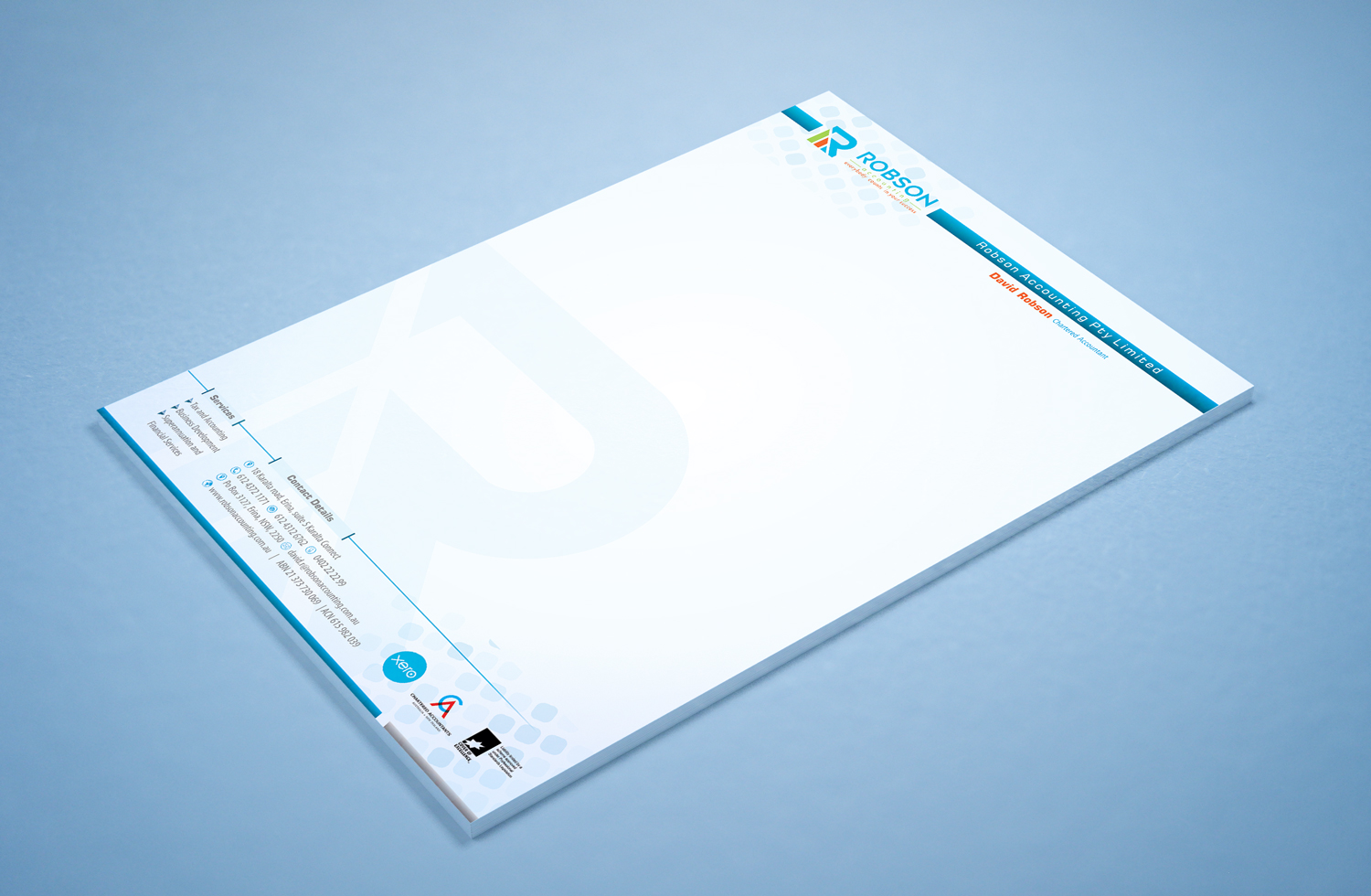 Stationery Design by Petter Goms for Robson Accounting  | Design #12743541