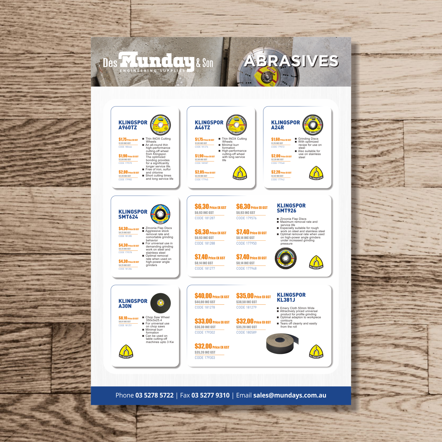 Diseño de Brochure por barinix para Des Munday & Son Pty Ltd | Diseño #12758587