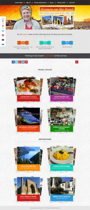 Website homepage rework for women's travel website | Diseño Web por RupalTechno