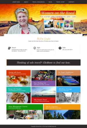 Website homepage rework for women's travel website | Diseño Web por syrwebdevelopment