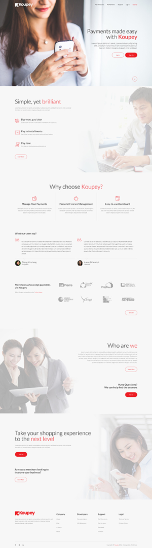 Web Design by Minkimoto for koupey | Design: #12864628