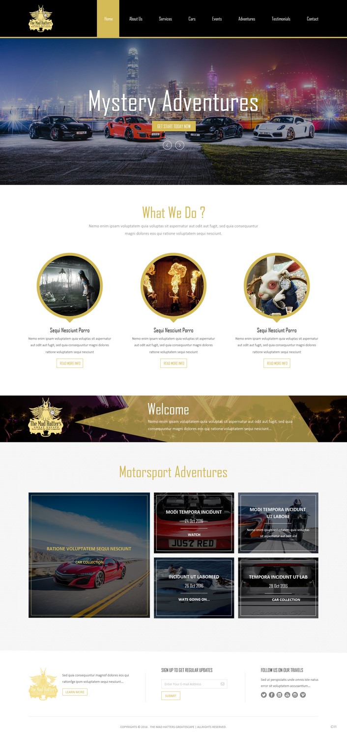 Web Design by pb for The Mad Hatters Great Escape LTD | Design #12739453