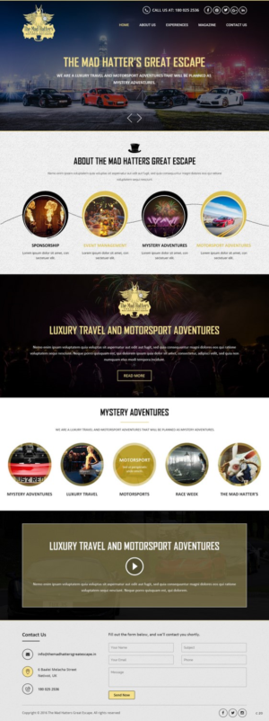 Web Design by pb for The Mad Hatters Great Escape LTD | Design: #12739464
