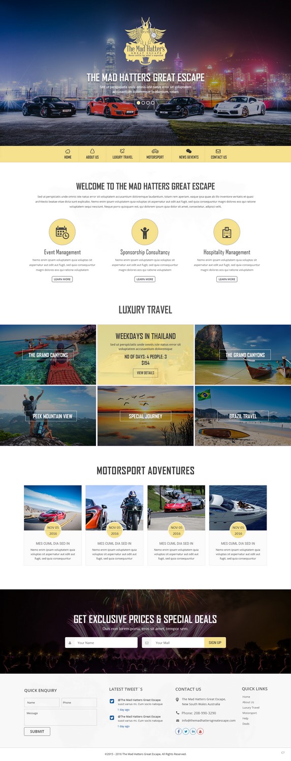 Web-Design von pb für The Mad Hatters Great Escape LTD | Design #12743070