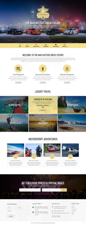 Web Design by pb for The Mad Hatters Great Escape LTD | Design: #12743070